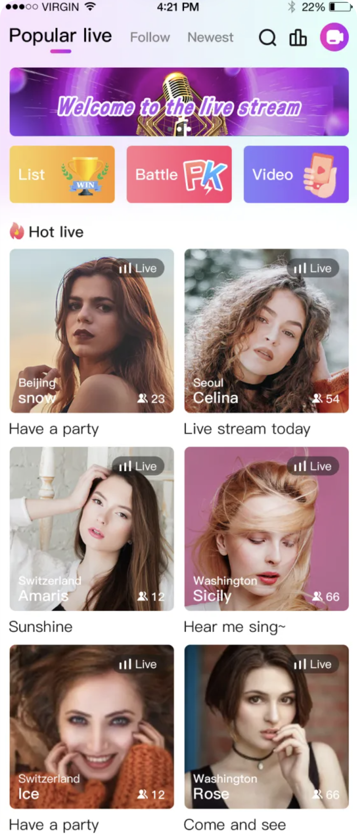 Live Stream App