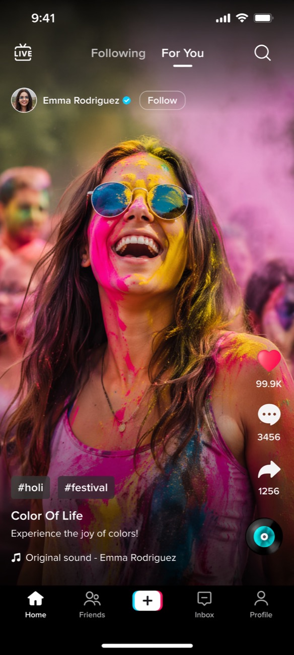 TikTok Clone Video Editing Interface