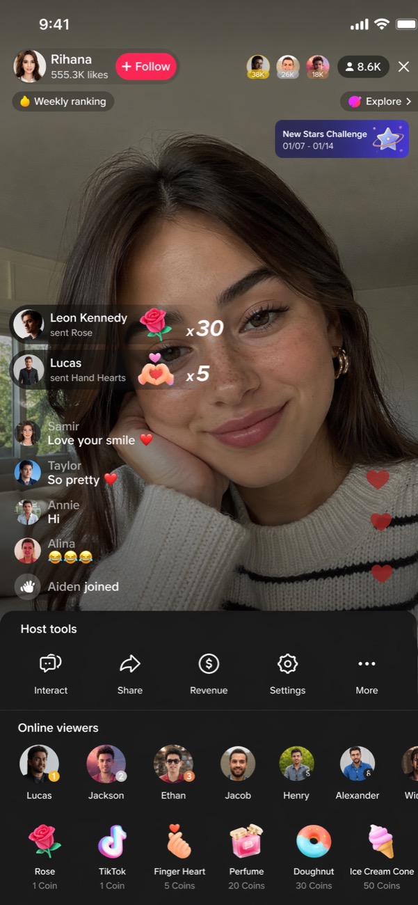 TikTok Clone User Profile Page